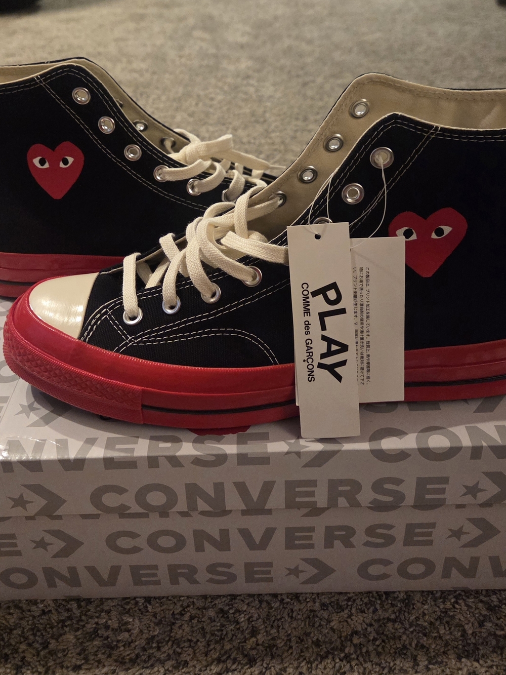 Converse x Comme des Garçons PLAY Chuck 70 High – Red Sole (Size 10M) – New